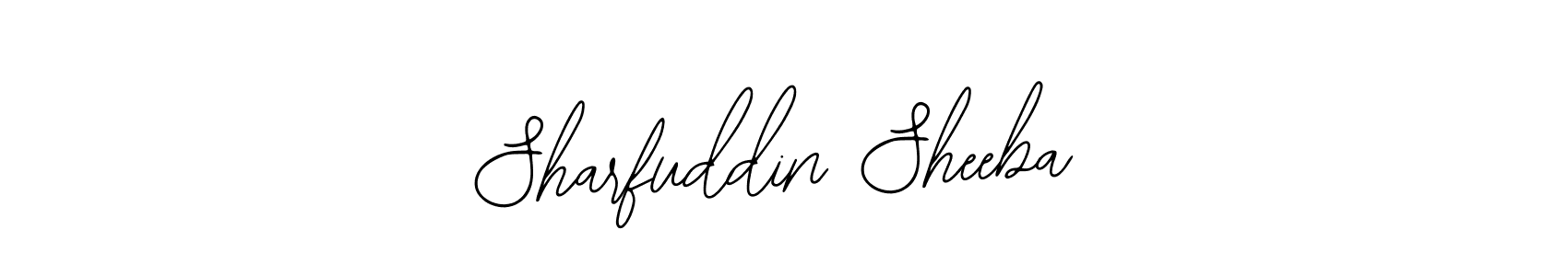 How to make Sharfuddin Sheeba name signature. Use Bearetta-2O07w style for creating short signs online. This is the latest handwritten sign. Sharfuddin Sheeba signature style 12 images and pictures png