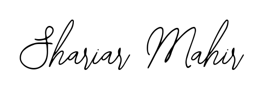A sleek calligraphic signature for name Shariar Mahir utilizing Bearetta-2O07w styling. Great for adding personal signatures to photos and art. Shariar Mahir signature style 12 images and pictures png