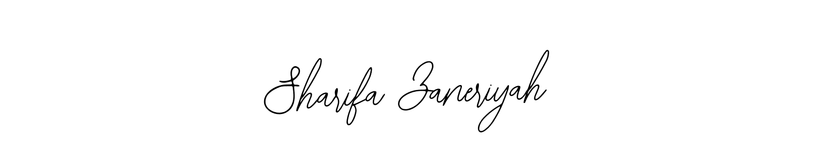 Design your own signature with our free online signature maker. With this signature software, you can create a handwritten (Bearetta-2O07w) signature for name Sharifa Zaneriyah. Sharifa Zaneriyah signature style 12 images and pictures png