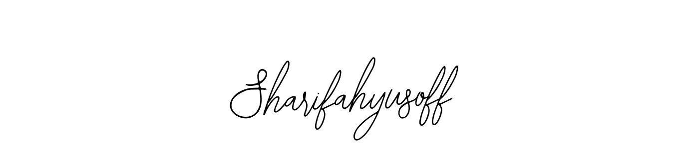 How to make Sharifahyusoff signature? Bearetta-2O07w is a professional autograph style. Create handwritten signature for Sharifahyusoff name. Sharifahyusoff signature style 12 images and pictures png