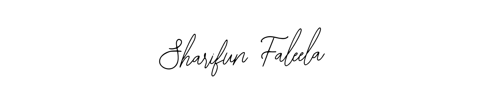 The best way (Bearetta-2O07w) to make a short signature is to pick only two or three words in your name. The name Sharifun Faleela include a total of six letters. For converting this name. Sharifun Faleela signature style 12 images and pictures png