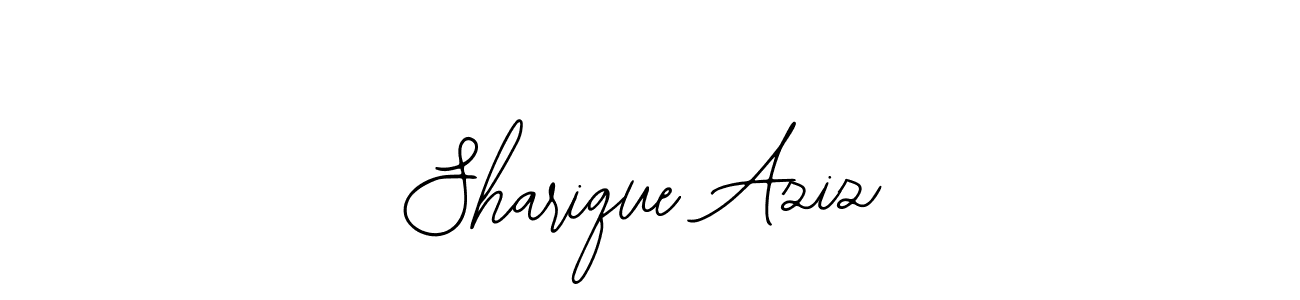 Bearetta-2O07w is a professional signature style that is perfect for those who want to add a touch of class to their signature. It is also a great choice for those who want to make their signature more unique. Get Sharique Aziz name to fancy signature for free. Sharique Aziz signature style 12 images and pictures png