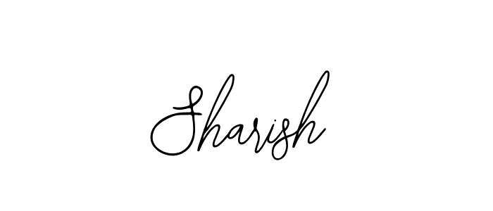 Use a signature maker to create a handwritten signature online. With this signature software, you can design (Bearetta-2O07w) your own signature for name Sharish. Sharish signature style 12 images and pictures png