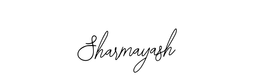 How to make Sharmayash name signature. Use Bearetta-2O07w style for creating short signs online. This is the latest handwritten sign. Sharmayash signature style 12 images and pictures png
