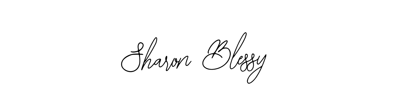 How to make Sharon Blessy name signature. Use Bearetta-2O07w style for creating short signs online. This is the latest handwritten sign. Sharon Blessy signature style 12 images and pictures png