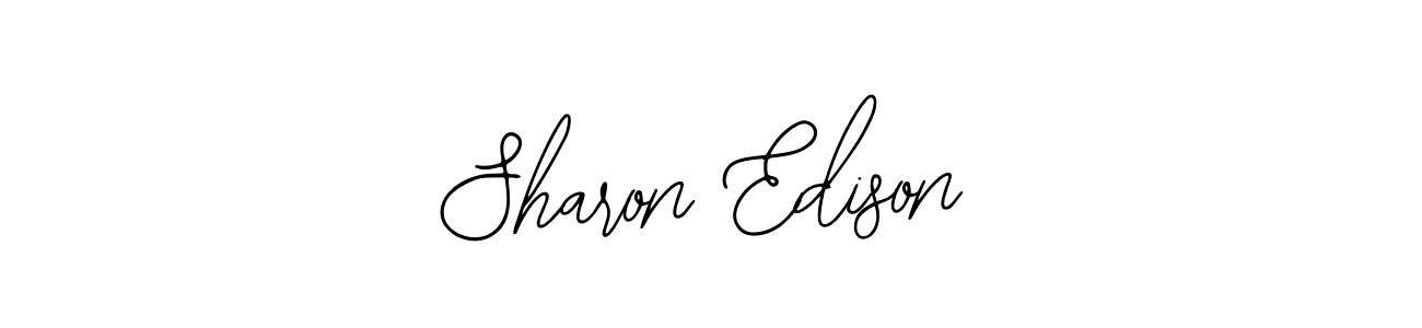 How to make Sharon Edison name signature. Use Bearetta-2O07w style for creating short signs online. This is the latest handwritten sign. Sharon Edison signature style 12 images and pictures png