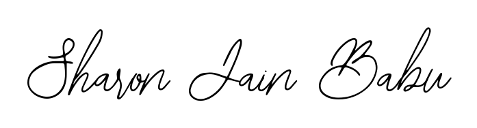 Get an exclusive digital autograph for Sharon Jain Babu. The Bearetta-2O07w typeface captures the charm of real penmanship on paper. Sharon Jain Babu signature style 12 images and pictures png