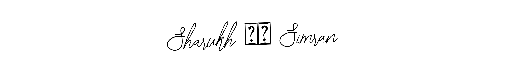 How to make Sharukh ❤️ Simran signature? Bearetta-2O07w is a professional autograph style. Create handwritten signature for Sharukh ❤️ Simran name. Sharukh ❤️ Simran signature style 12 images and pictures png
