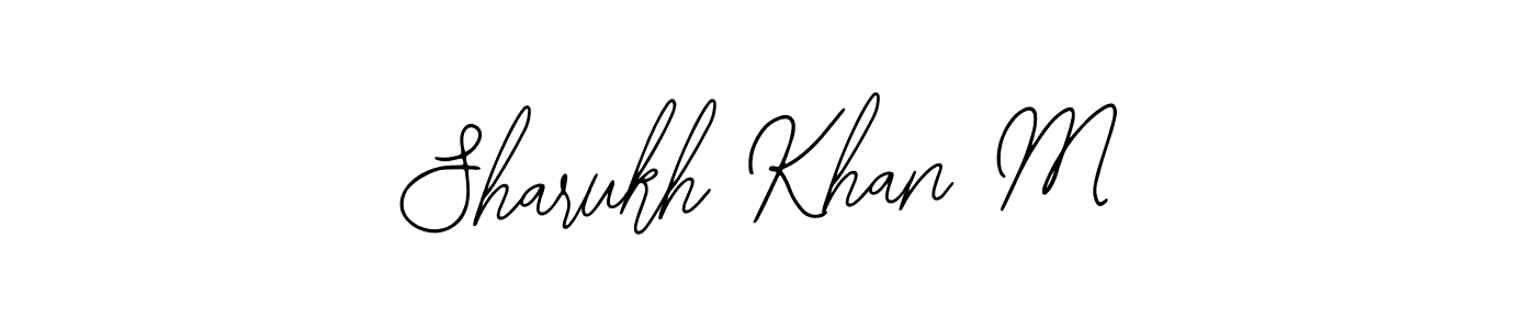 How to make Sharukh Khan M name signature. Use Bearetta-2O07w style for creating short signs online. This is the latest handwritten sign. Sharukh Khan M signature style 12 images and pictures png