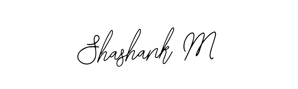 How to make Shashank M name signature. Use Bearetta-2O07w style for creating short signs online. This is the latest handwritten sign. Shashank M signature style 12 images and pictures png