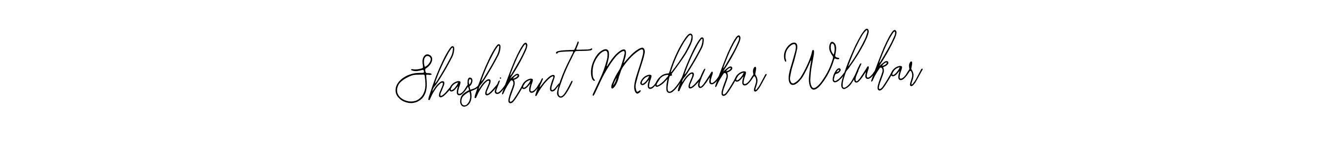 How to make Shashikant Madhukar Welukar name signature. Use Bearetta-2O07w style for creating short signs online. This is the latest handwritten sign. Shashikant Madhukar Welukar signature style 12 images and pictures png