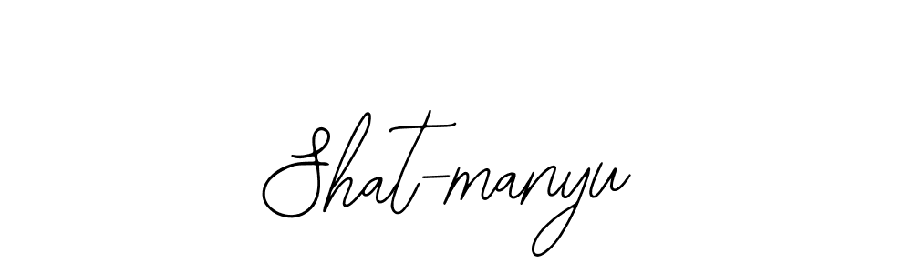 Use a signature maker to create a handwritten signature online. With this signature software, you can design (Bearetta-2O07w) your own signature for name Shat-manyu. Shat-manyu signature style 12 images and pictures png