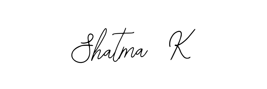 How to make Shatma  K name signature. Use Bearetta-2O07w style for creating short signs online. This is the latest handwritten sign. Shatma  K signature style 12 images and pictures png