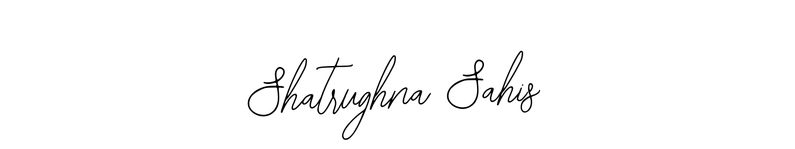 The best way (Bearetta-2O07w) to make a short signature is to pick only two or three words in your name. The name Shatrughna Sahis include a total of six letters. For converting this name. Shatrughna Sahis signature style 12 images and pictures png