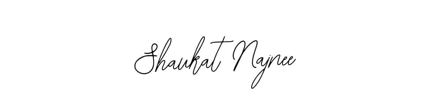 Similarly Bearetta-2O07w is the best handwritten signature design. Signature creator online .You can use it as an online autograph creator for name Shaukat Najnee. Shaukat Najnee signature style 12 images and pictures png