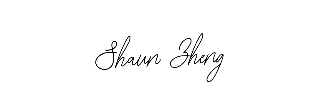 How to make Shaun Zheng name signature. Use Bearetta-2O07w style for creating short signs online. This is the latest handwritten sign. Shaun Zheng signature style 12 images and pictures png