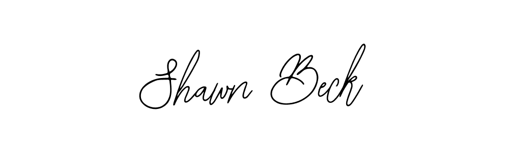 How to make Shawn Beck name signature. Use Bearetta-2O07w style for creating short signs online. This is the latest handwritten sign. Shawn Beck signature style 12 images and pictures png
