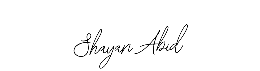 Also You can easily find your signature by using the search form. We will create Shayan Abid name handwritten signature images for you free of cost using Bearetta-2O07w sign style. Shayan Abid signature style 12 images and pictures png