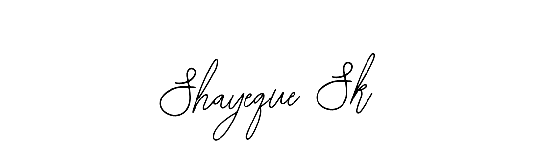 Use a signature maker to create a handwritten signature online. With this signature software, you can design (Bearetta-2O07w) your own signature for name Shayeque Sk. Shayeque Sk signature style 12 images and pictures png