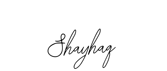 How to make Shayhaq signature? Bearetta-2O07w is a professional autograph style. Create handwritten signature for Shayhaq name. Shayhaq signature style 12 images and pictures png