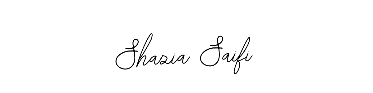 You should practise on your own different ways (Bearetta-2O07w) to write your name (Shazia Saifi) in signature. don't let someone else do it for you. Shazia Saifi signature style 12 images and pictures png