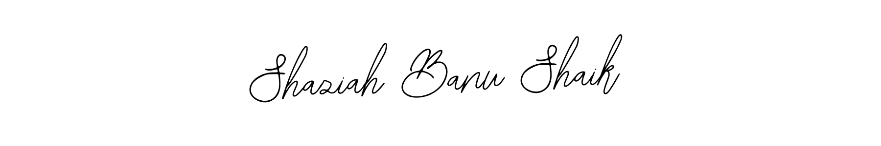 How to make Shaziah Banu Shaik name signature. Use Bearetta-2O07w style for creating short signs online. This is the latest handwritten sign. Shaziah Banu Shaik signature style 12 images and pictures png