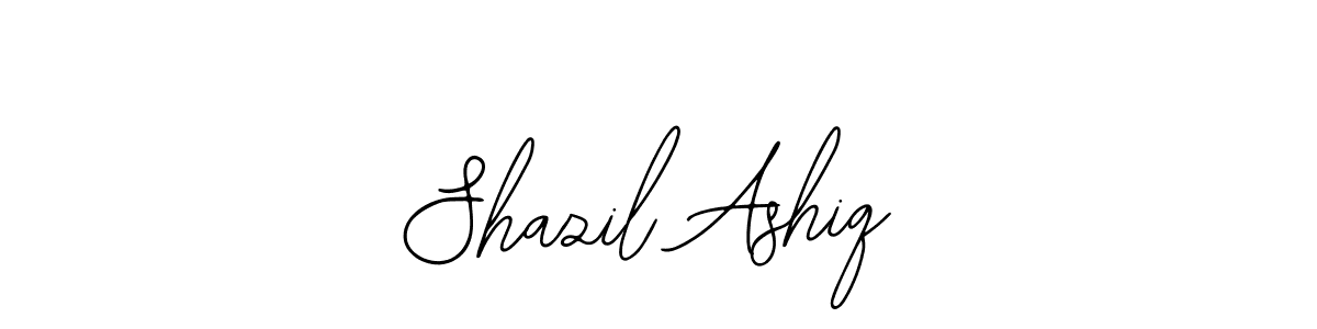 You should practise on your own different ways (Bearetta-2O07w) to write your name (Shazil Ashiq) in signature. don't let someone else do it for you. Shazil Ashiq signature style 12 images and pictures png