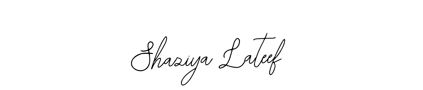 How to make Shaziya Lateef signature? Bearetta-2O07w is a professional autograph style. Create handwritten signature for Shaziya Lateef name. Shaziya Lateef signature style 12 images and pictures png