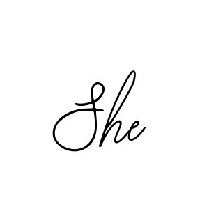 Create a beautiful signature design for name She. With this signature (Bearetta-2O07w) fonts, you can make a handwritten signature for free. She signature style 12 images and pictures png