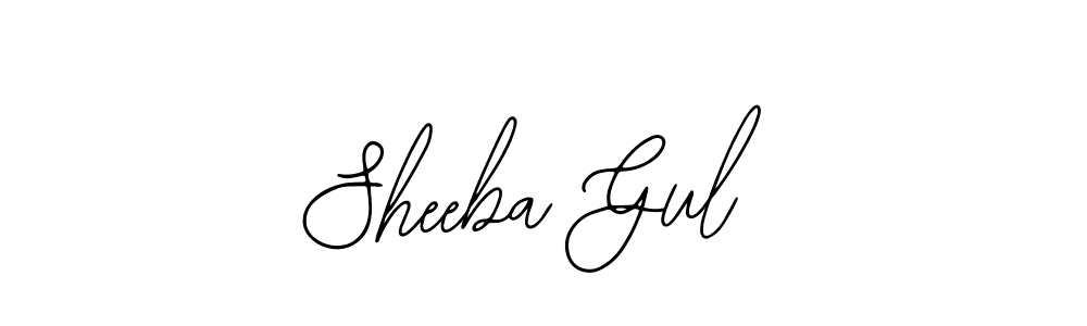 How to make Sheeba Gul name signature. Use Bearetta-2O07w style for creating short signs online. This is the latest handwritten sign. Sheeba Gul signature style 12 images and pictures png