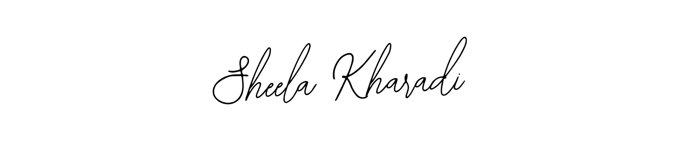 You should practise on your own different ways (Bearetta-2O07w) to write your name (Sheela Kharadi) in signature. don't let someone else do it for you. Sheela Kharadi signature style 12 images and pictures png