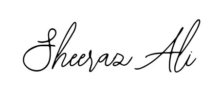 A sleek calligraphic signature for name Sheeraz Ali utilizing Bearetta-2O07w styling. Great for adding personal signatures to photos and art. Sheeraz Ali signature style 12 images and pictures png