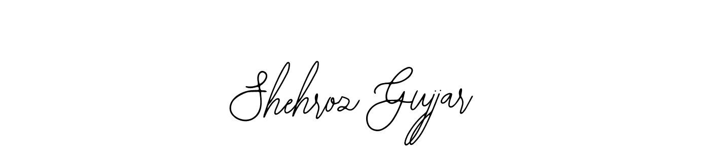 How to make Shehroz Gujjar name signature. Use Bearetta-2O07w style for creating short signs online. This is the latest handwritten sign. Shehroz Gujjar signature style 12 images and pictures png