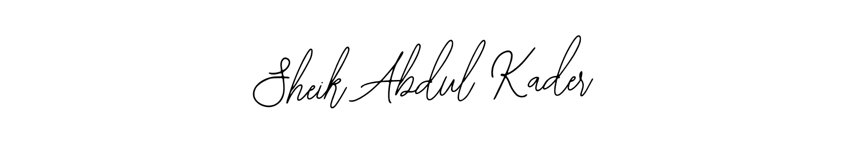 The best way (Bearetta-2O07w) to make a short signature is to pick only two or three words in your name. The name Sheik Abdul Kader include a total of six letters. For converting this name. Sheik Abdul Kader signature style 12 images and pictures png