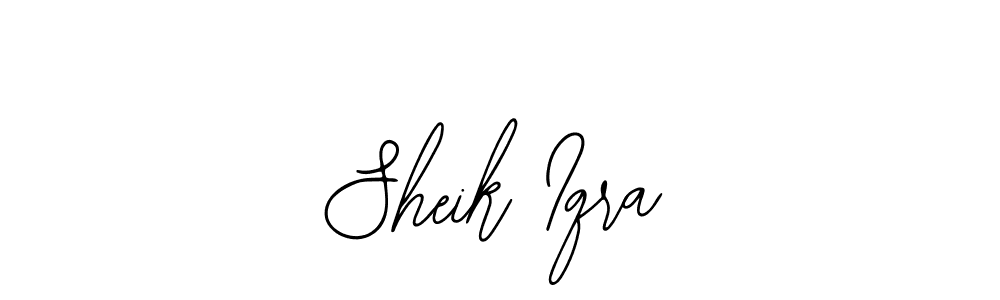 Use a signature maker to create a handwritten signature online. With this signature software, you can design (Bearetta-2O07w) your own signature for name Sheik Iqra. Sheik Iqra signature style 12 images and pictures png