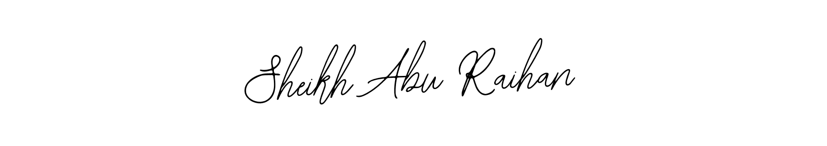 Use a signature maker to create a handwritten signature online. With this signature software, you can design (Bearetta-2O07w) your own signature for name Sheikh Abu Raihan. Sheikh Abu Raihan signature style 12 images and pictures png