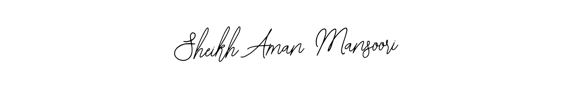 Design your own signature with our free online signature maker. With this signature software, you can create a handwritten (Bearetta-2O07w) signature for name Sheikh Aman Mansoori. Sheikh Aman Mansoori signature style 12 images and pictures png