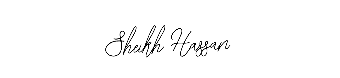 Use a signature maker to create a handwritten signature online. With this signature software, you can design (Bearetta-2O07w) your own signature for name Sheikh Hassan. Sheikh Hassan signature style 12 images and pictures png