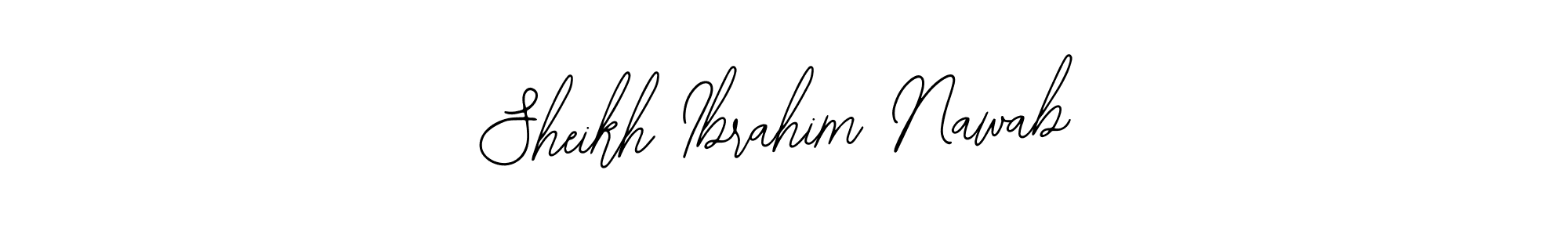 Design your own signature with our free online signature maker. With this signature software, you can create a handwritten (Bearetta-2O07w) signature for name Sheikh Ibrahim Nawab. Sheikh Ibrahim Nawab signature style 12 images and pictures png