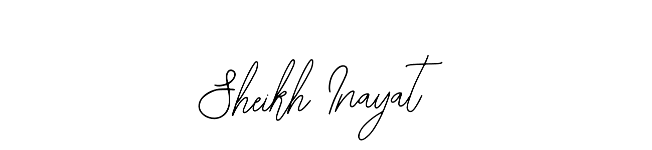 How to make Sheikh Inayat name signature. Use Bearetta-2O07w style for creating short signs online. This is the latest handwritten sign. Sheikh Inayat signature style 12 images and pictures png