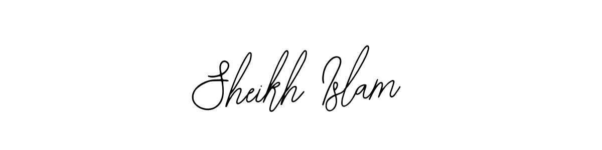 How to make Sheikh Islam name signature. Use Bearetta-2O07w style for creating short signs online. This is the latest handwritten sign. Sheikh Islam signature style 12 images and pictures png