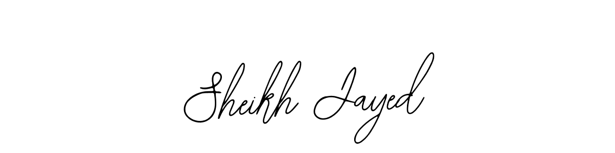How to make Sheikh Jayed name signature. Use Bearetta-2O07w style for creating short signs online. This is the latest handwritten sign. Sheikh Jayed signature style 12 images and pictures png