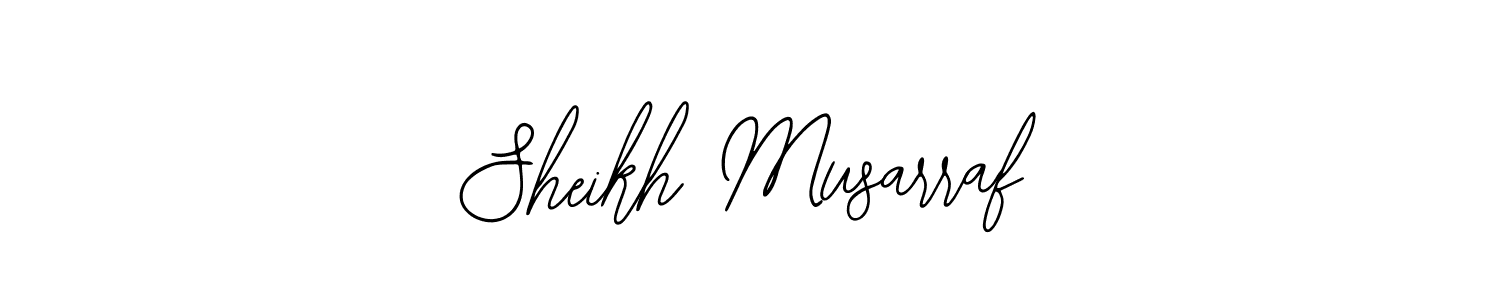 How to make Sheikh Musarraf name signature. Use Bearetta-2O07w style for creating short signs online. This is the latest handwritten sign. Sheikh Musarraf signature style 12 images and pictures png