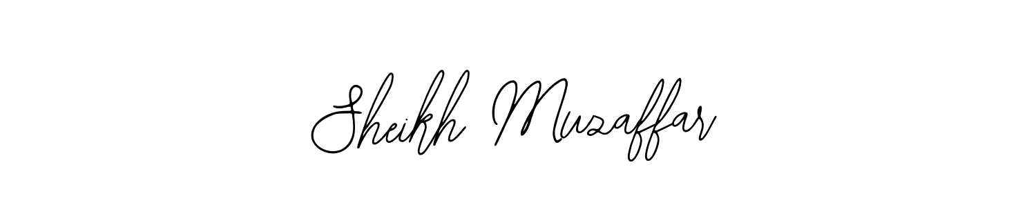 Use a signature maker to create a handwritten signature online. With this signature software, you can design (Bearetta-2O07w) your own signature for name Sheikh Muzaffar. Sheikh Muzaffar signature style 12 images and pictures png
