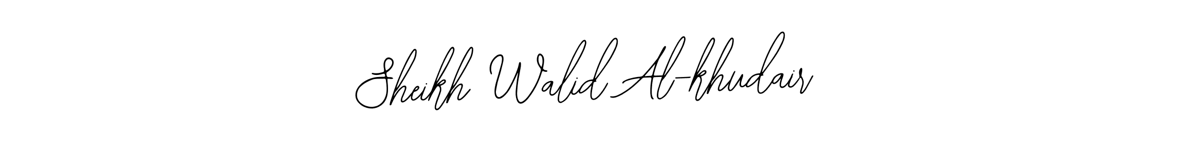 if you are searching for the best signature style for your name Sheikh Walid Al-khudair. so please give up your signature search. here we have designed multiple signature styles  using Bearetta-2O07w. Sheikh Walid Al-khudair signature style 12 images and pictures png