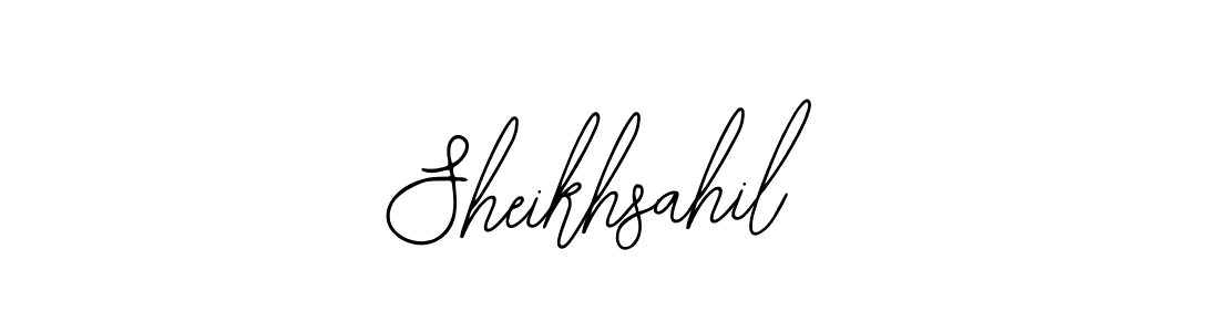 The best way (Bearetta-2O07w) to make a short signature is to pick only two or three words in your name. The name Sheikhsahil include a total of six letters. For converting this name. Sheikhsahil signature style 12 images and pictures png