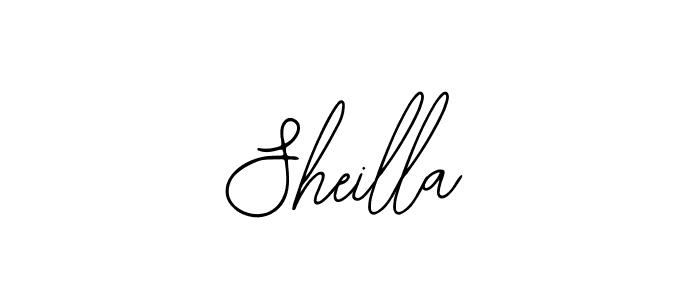 How to make Sheilla name signature. Use Bearetta-2O07w style for creating short signs online. This is the latest handwritten sign. Sheilla signature style 12 images and pictures png