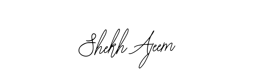 if you are searching for the best signature style for your name Shekh Ajeem. so please give up your signature search. here we have designed multiple signature styles  using Bearetta-2O07w. Shekh Ajeem signature style 12 images and pictures png