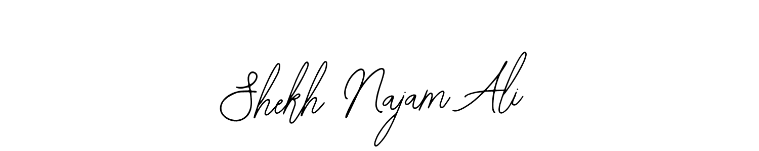 Use a signature maker to create a handwritten signature online. With this signature software, you can design (Bearetta-2O07w) your own signature for name Shekh Najam Ali. Shekh Najam Ali signature style 12 images and pictures png