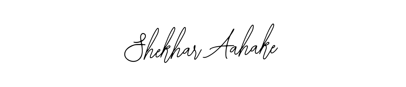 Bearetta-2O07w is a professional signature style that is perfect for those who want to add a touch of class to their signature. It is also a great choice for those who want to make their signature more unique. Get Shekhar Aahake name to fancy signature for free. Shekhar Aahake signature style 12 images and pictures png